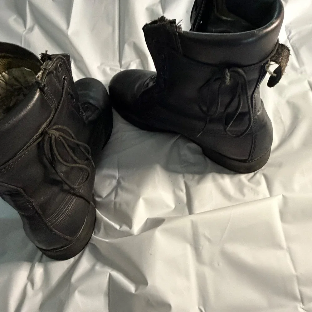 Ranger Mens Firewalker Firefighting Boots Black Leather Zip Front Goodyear 10